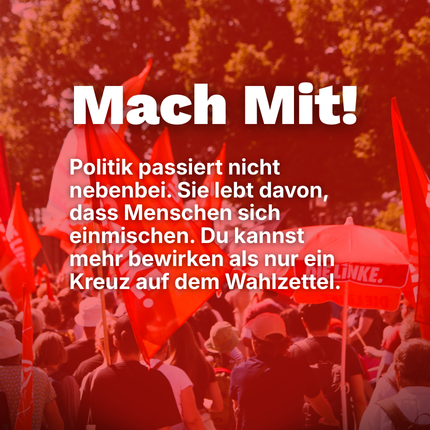 Mach mit!
Politik passiert nicht nebenbei. Sie lebt davon, dass Menschen sich einmischen. Du kannst mehr bewirken als nur ein Kreuz auf dem Wahlzettel.